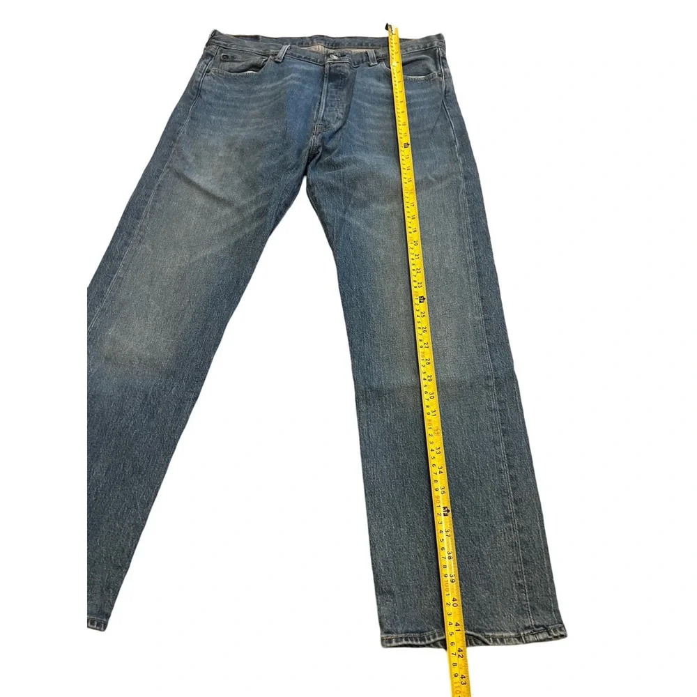 LEVI 501 Straight Leg Medium Wash Blue Denim Button Fly Jeans| 26x30